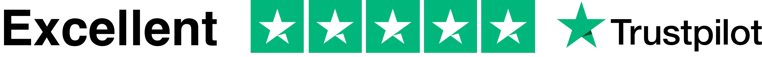 Excellent rating on Trustpilot - 5 stars